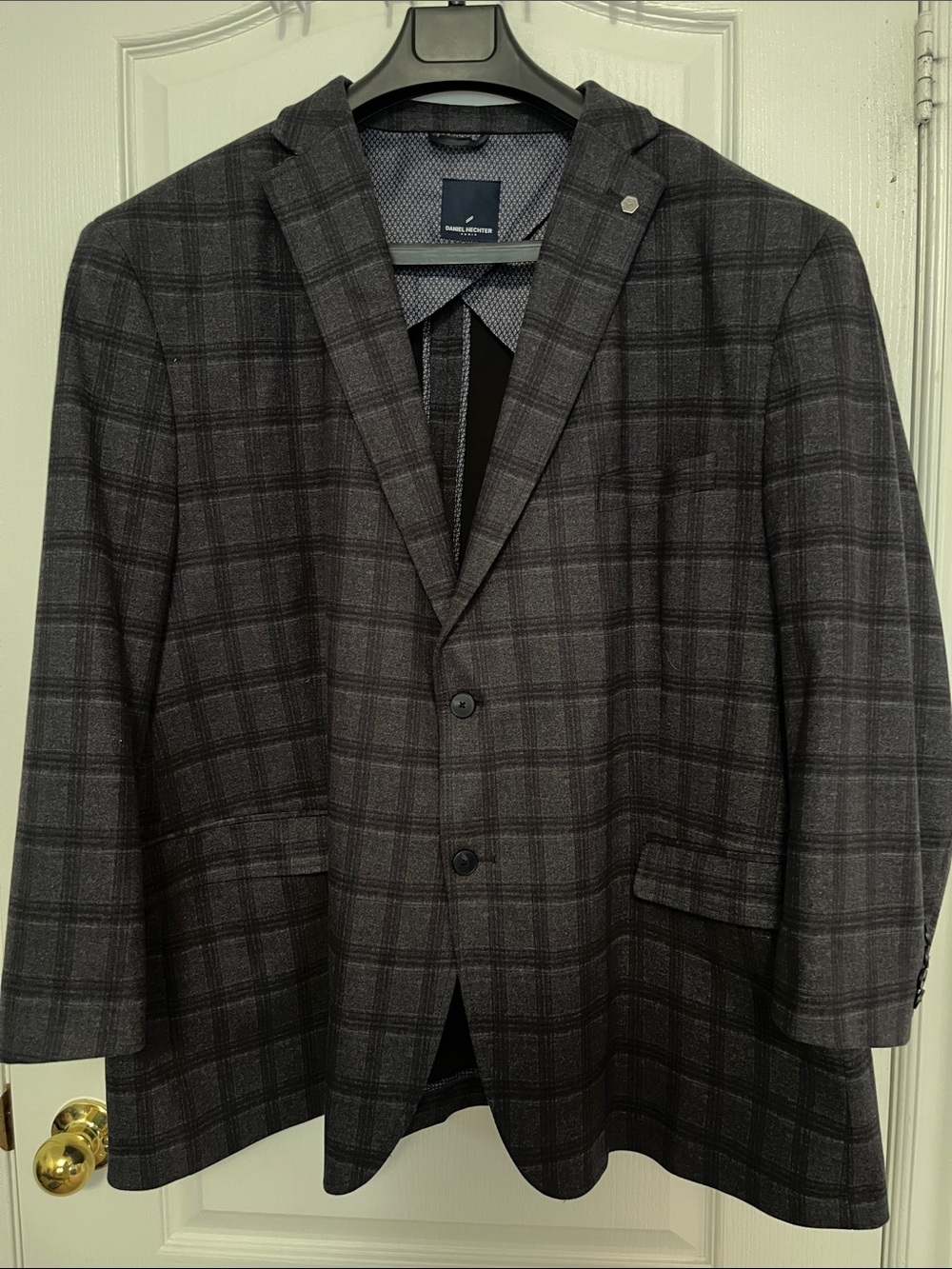 Daniel Hechter Charcoal Plaid Men's Sport Coat